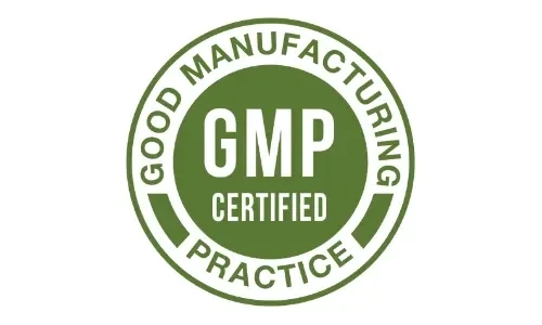 GMP certified seal as shown by the brand